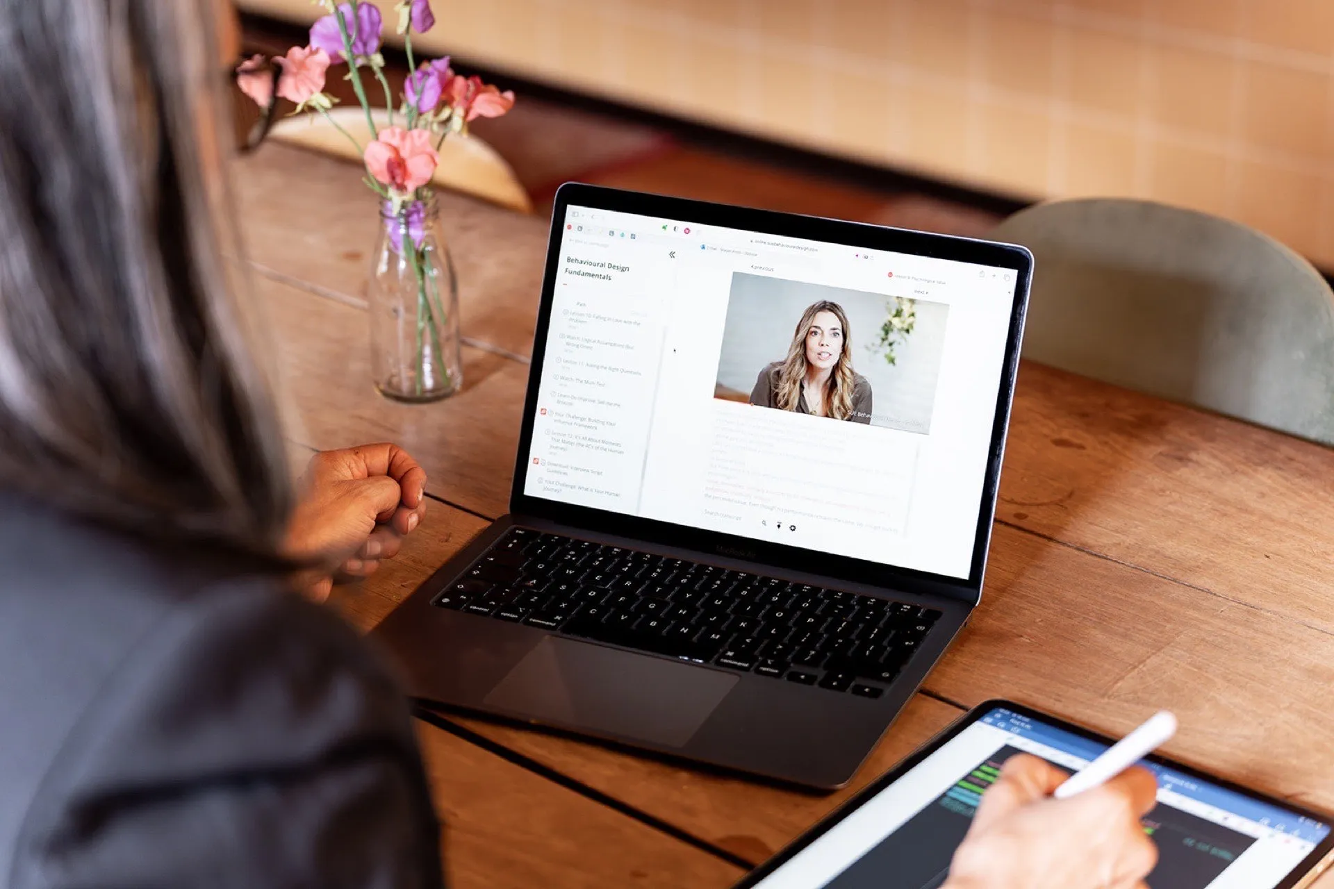 Deelnemer volgt online training